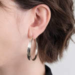 Fay Andrada Jewelry Earrings Large Taita Hoops Sterling Silver / Pair