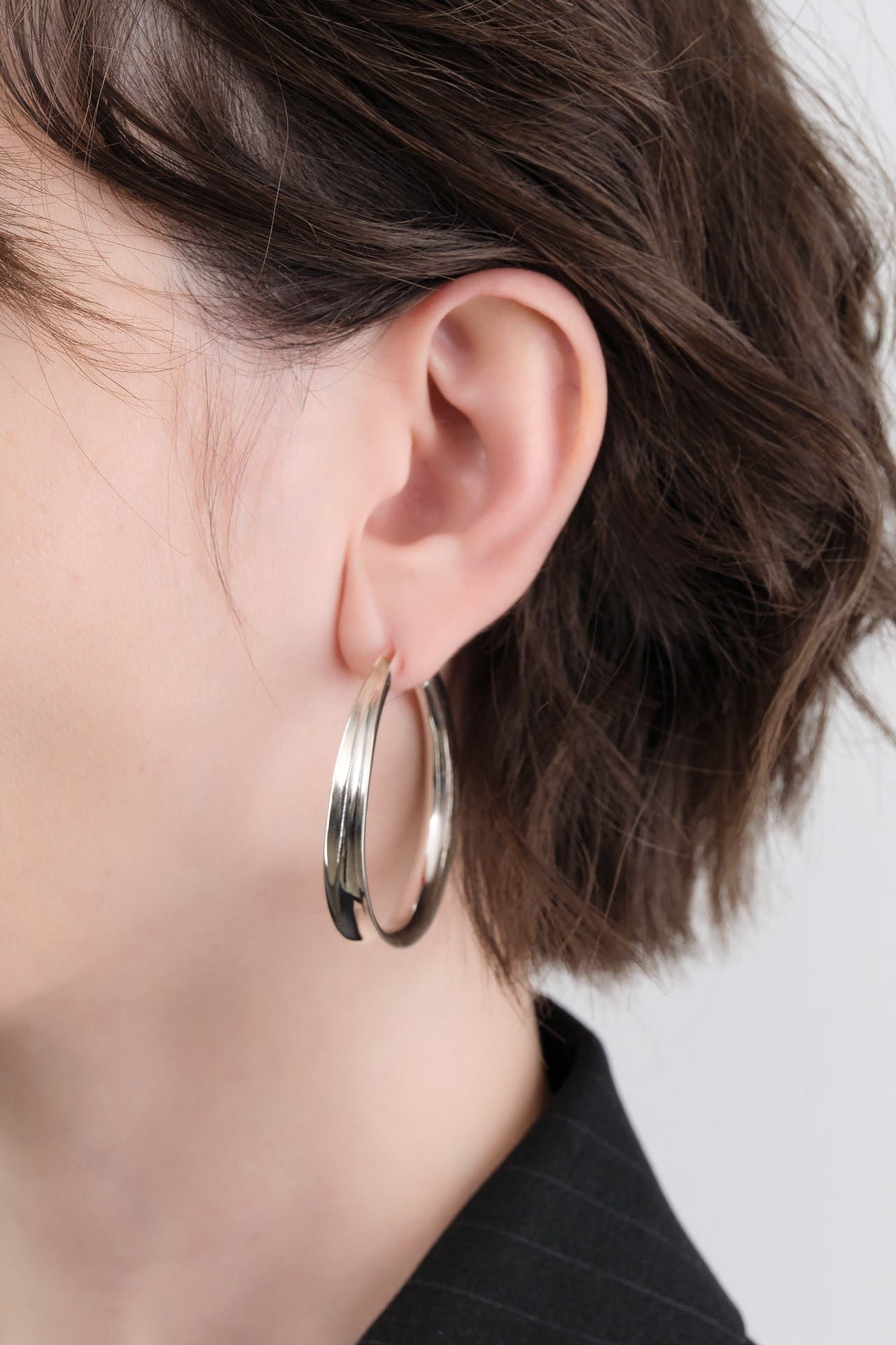 Fay Andrada Jewelry Earrings Large Taita Hoops Sterling Silver / Pair