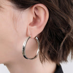 Fay Andrada Jewelry Earrings Large Taita Hoops Sterling Silver / Pair