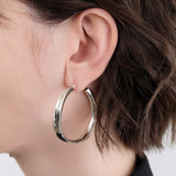Fay Andrada Jewelry Earrings Large Taita Hoops Sterling Silver / Pair