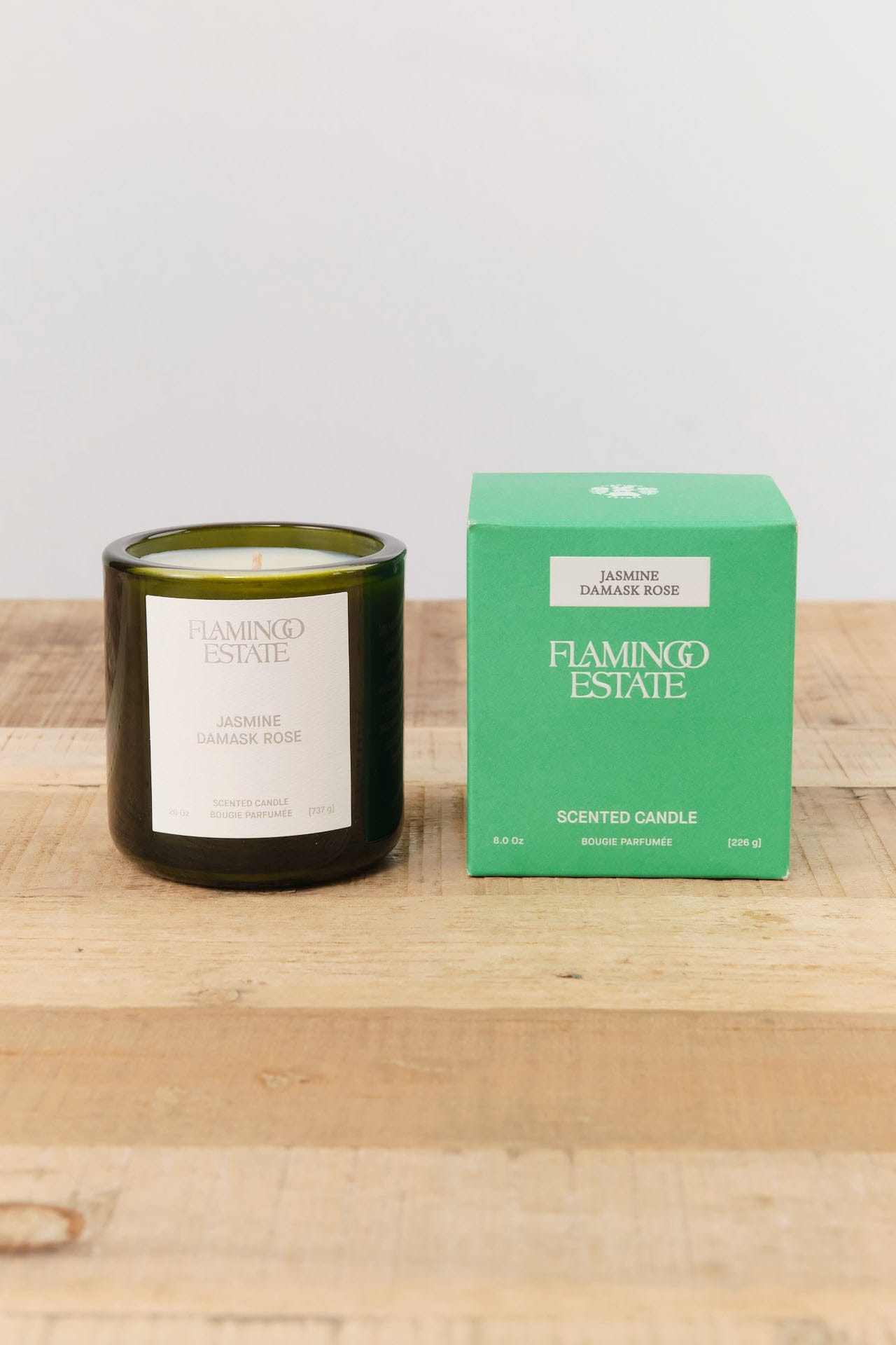 Flamingo Estate Home Candles Jasmine Damask Rose Candle
