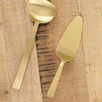 Fog Linen Work Home Kitchen Utensils Brass Cake Server Brass / 8.25" L