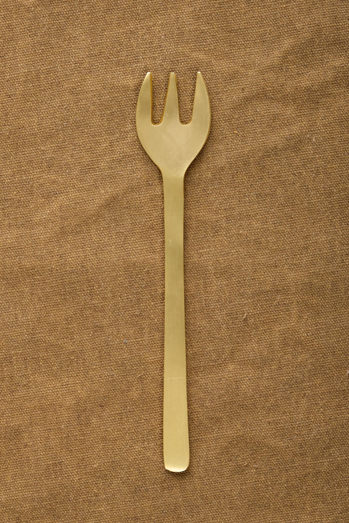 Fog Linen Work Dessert Fork in Brass