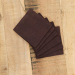 Fog Linen Work Home Kitchen Coasters Linen Coasters Set Chocolate / Set of 6