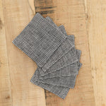 Fog Linen Work Home Kitchen Coasters Linen Coasters Set Houndstooth / Set of 6