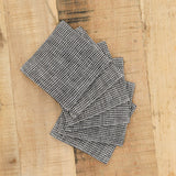 Fog Linen Work Home Kitchen Coasters Linen Coasters Set Houndstooth / Set of 6