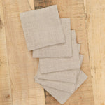 Fog Linen Work Home Kitchen Coasters Linen Coasters Set Natural / Set of 6