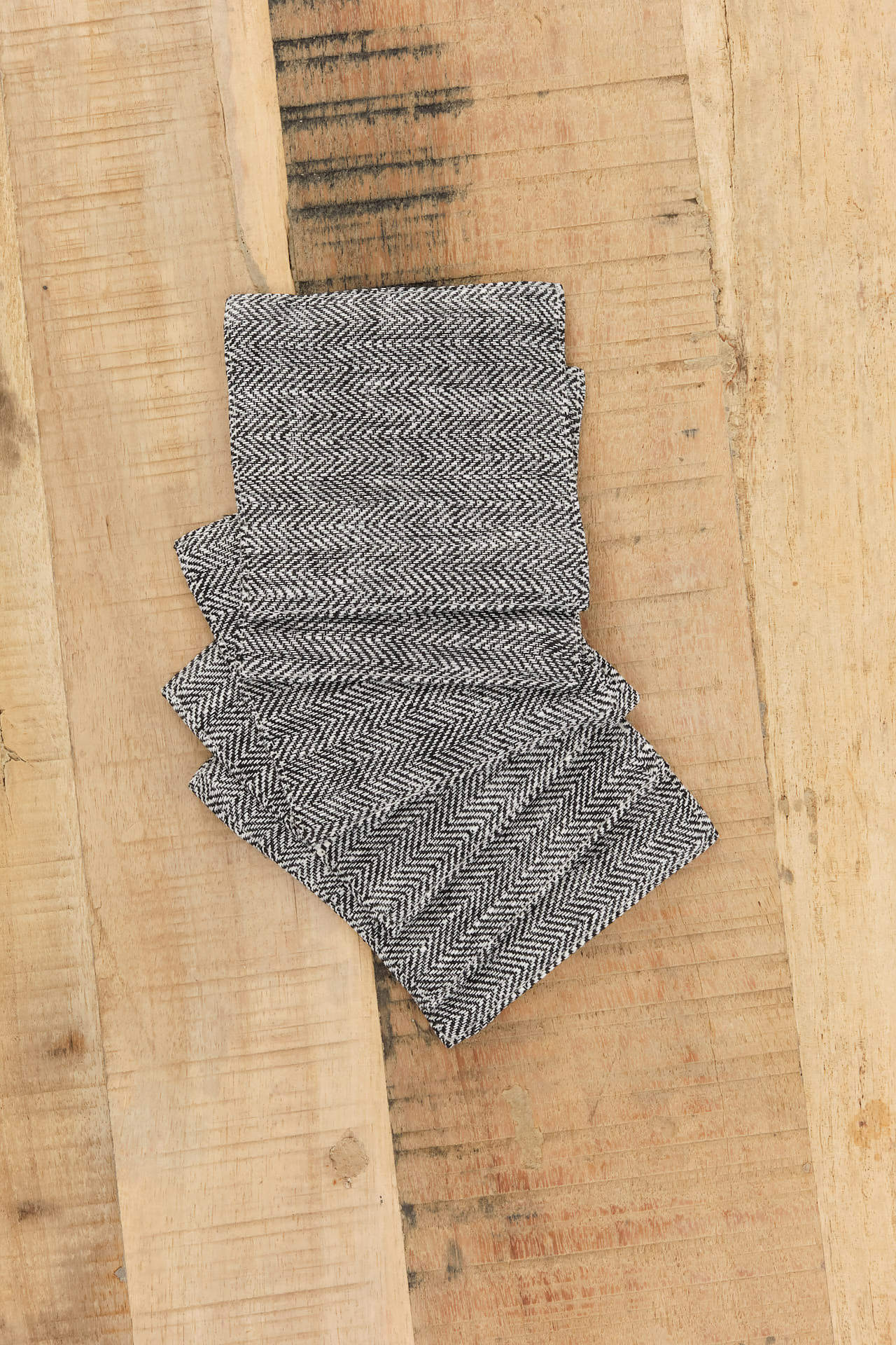 Fog Linen Work Home Kitchen Coasters Linen Coasters Set Herringbone / Set of 6