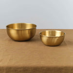 Side by side view of Medium Brass Bowl