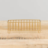 Narrow Brass Wire Basket by Fog Linen Work 