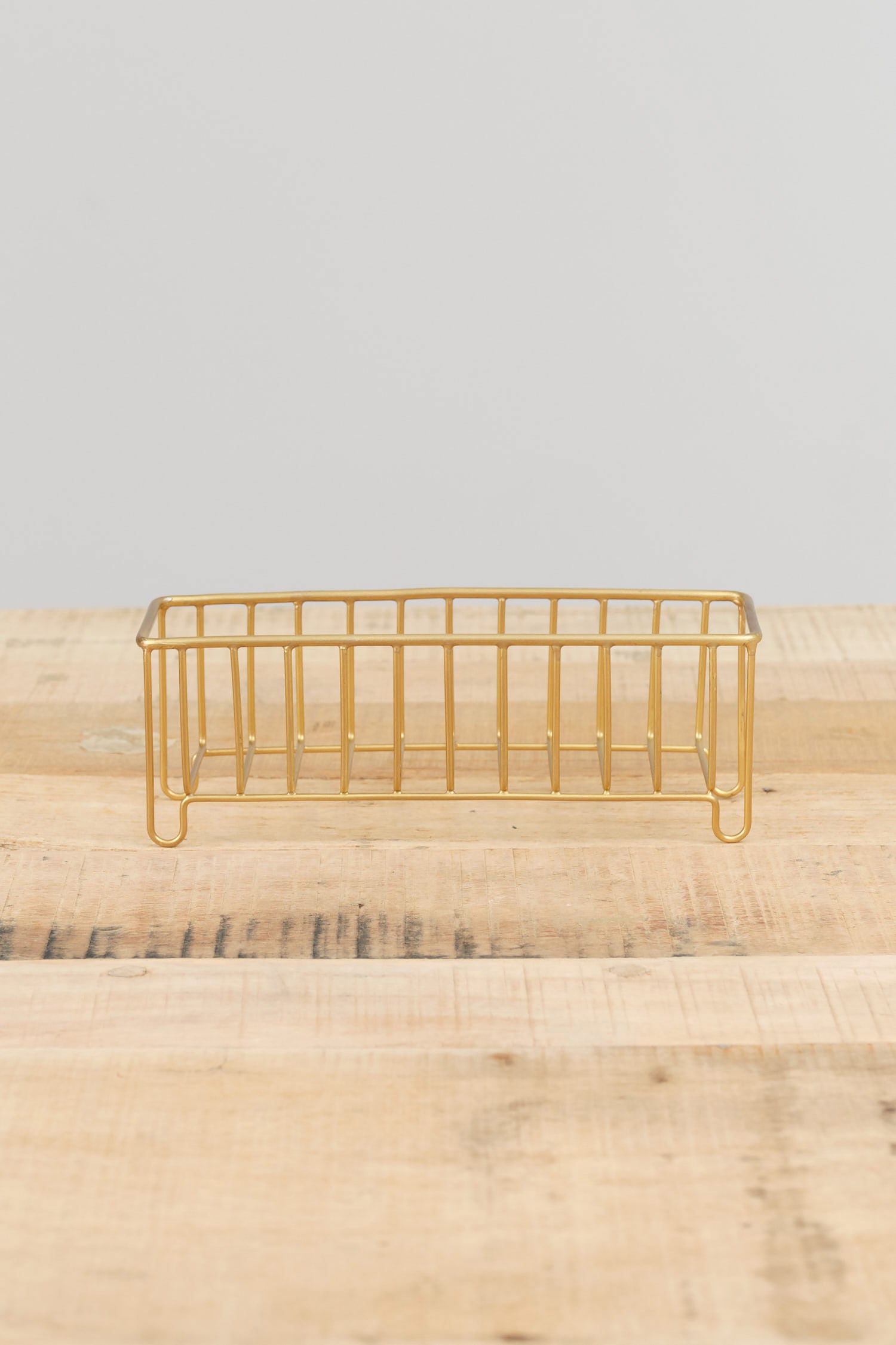 Narrow Brass Wire Basket by Fog Linen Work 