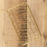 Fog Linen Work Home Baskets Shallow Rectangle Brass Basket Brass / 7.25" L X 4" W X 2.25" H