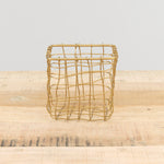 Fog Linen Work Square Brass Basket