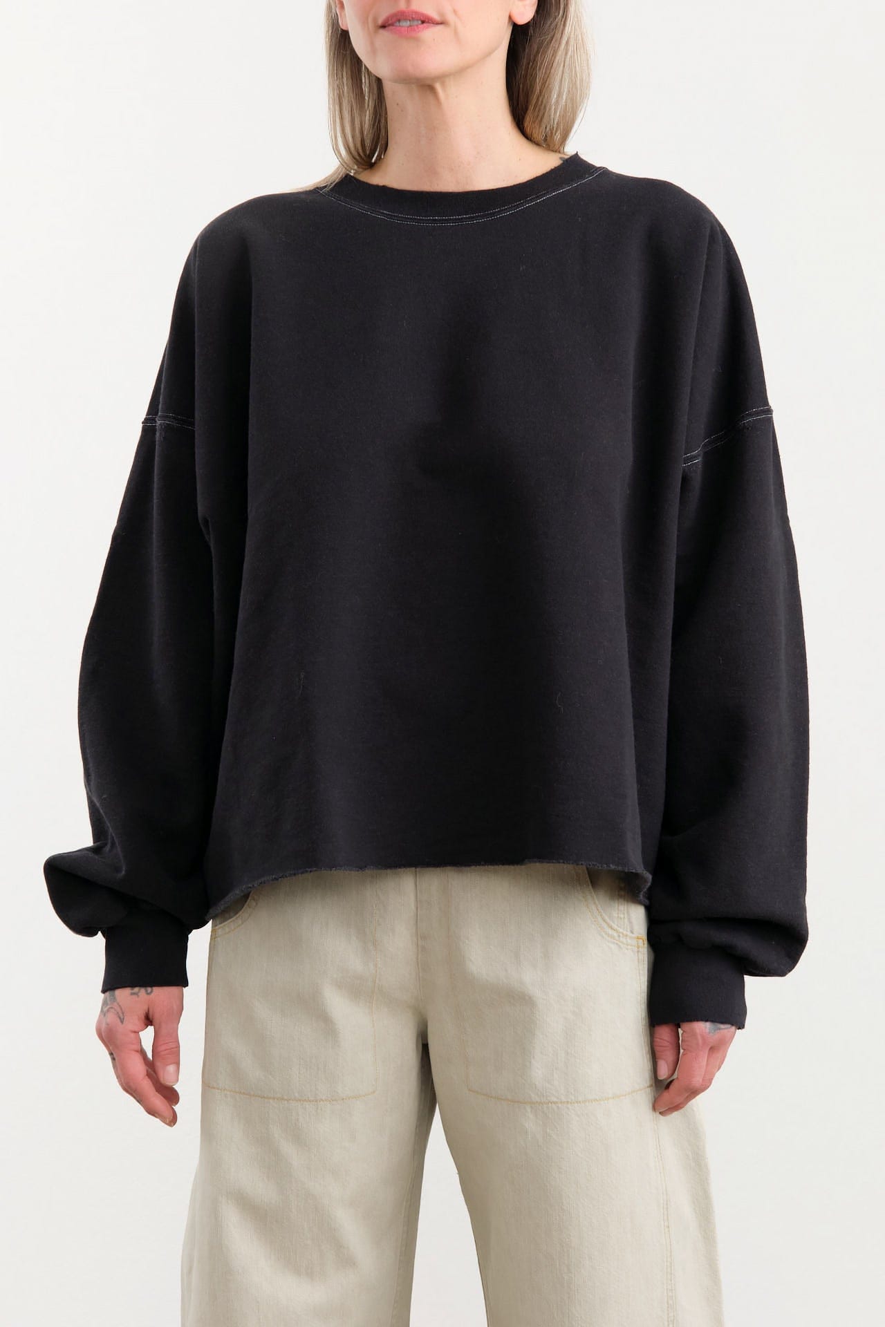 Rachel Comey Apparel Womens Lounge Fonder Sweatshirt in Charcoal Charcoal / XS/S