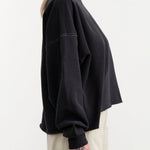 Rachel Comey Apparel Womens Lounge Fonder Sweatshirt in Charcoal Charcoal / XS/S