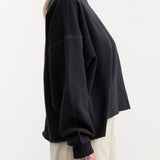 Rachel Comey Apparel Womens Lounge Fonder Sweatshirt in Charcoal Charcoal / XS/S