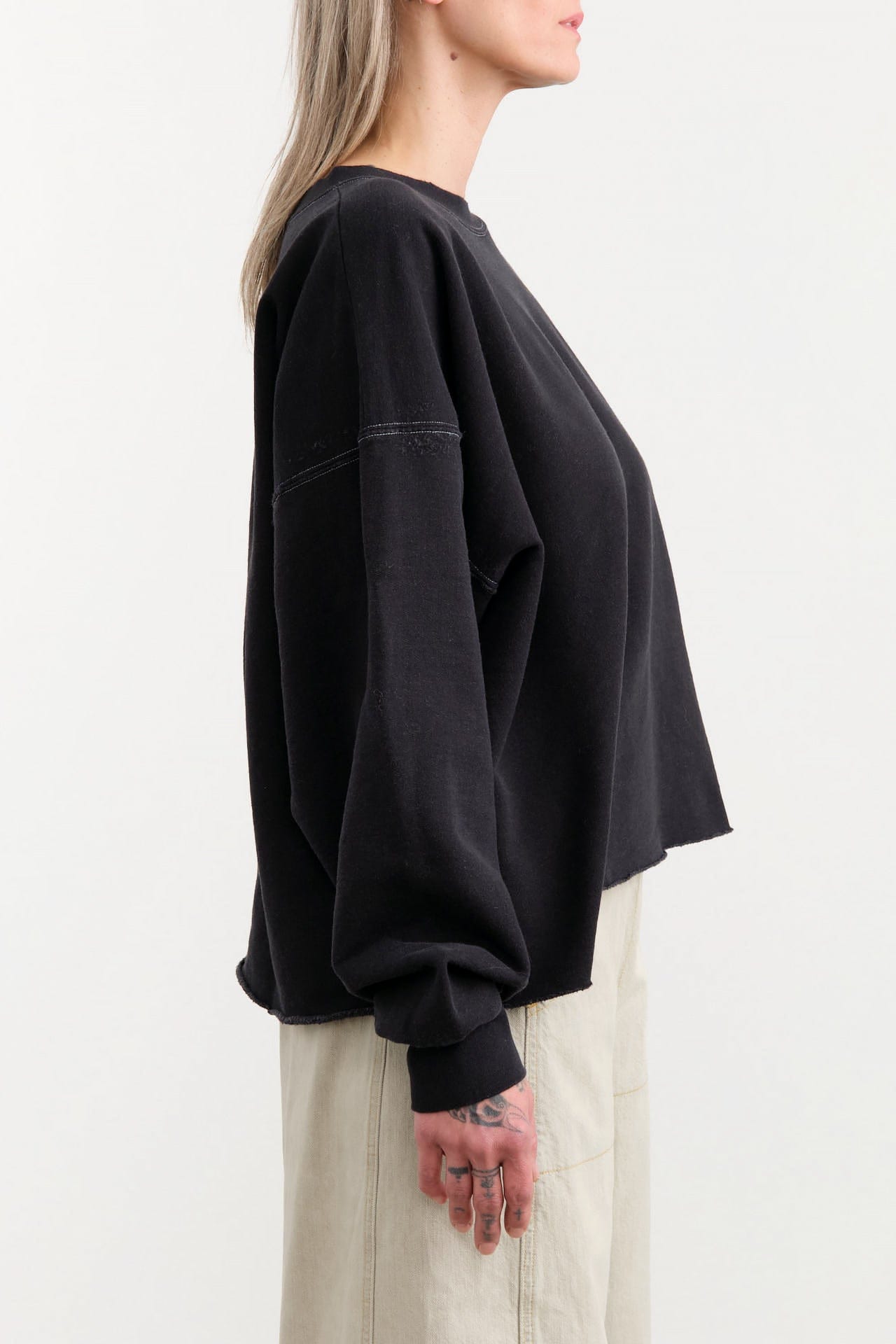 Rachel Comey Apparel Womens Lounge Fonder Sweatshirt in Charcoal Charcoal / XS/S