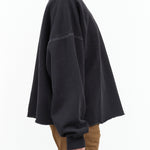 Designer Brand Rachel Comey Long Sleeve Oversized Fonder Sweatshirt in Charcoal Black