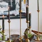 Fort Standard Large Spindle Candle Holder in Brass