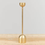 Medium Spindle Candle Holder Dome by Fort Standard in Brass