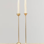 Large Spindle Candle Holder Dome by Fort Standard in Brass