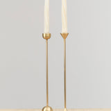 Large Spindle Candle Holder Dome by Fort Standard in Brass