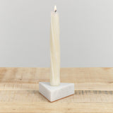 Fort Standard Triangle Marble Candle Holder in White Carrara Marble 