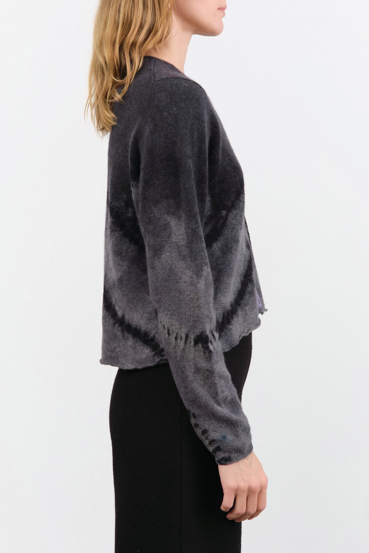 Galadriel Mattei Apparel Womens Sweaters Billows Deconstructed Crew Relaxed Crop Sweater