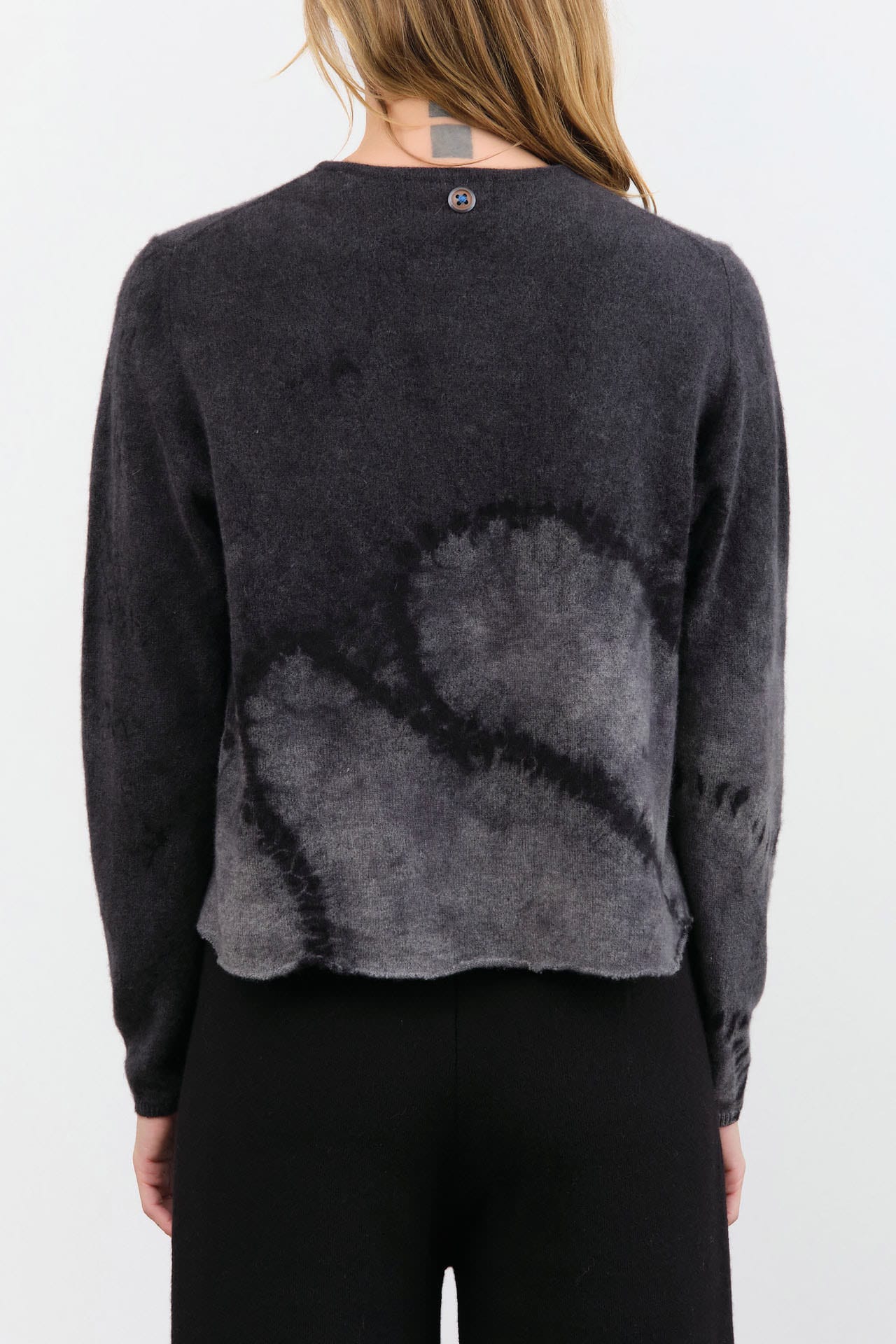 Galadriel Mattei Apparel Womens Sweaters Billows Deconstructed Crew Relaxed Crop Sweater