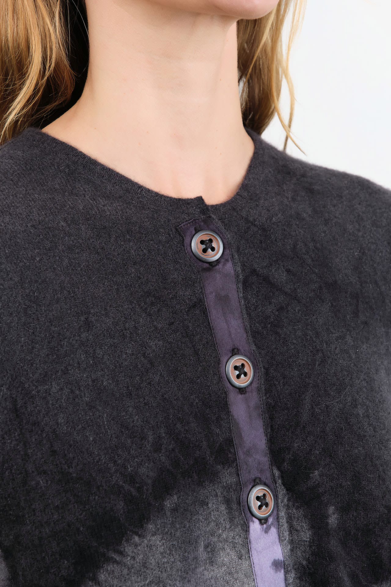 Galadriel Mattei Apparel Womens Sweaters Billows Deconstructed Crew Relaxed Crop Sweater