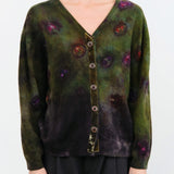 Galadriel Mattei Apparel Womens Sweaters Bloomers Deconstructed V-Neck Oversized Cardigan