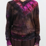 Galadriel Mattei Apparel Womens Sweaters Preppie V-Neck Relaxed Long Sweater