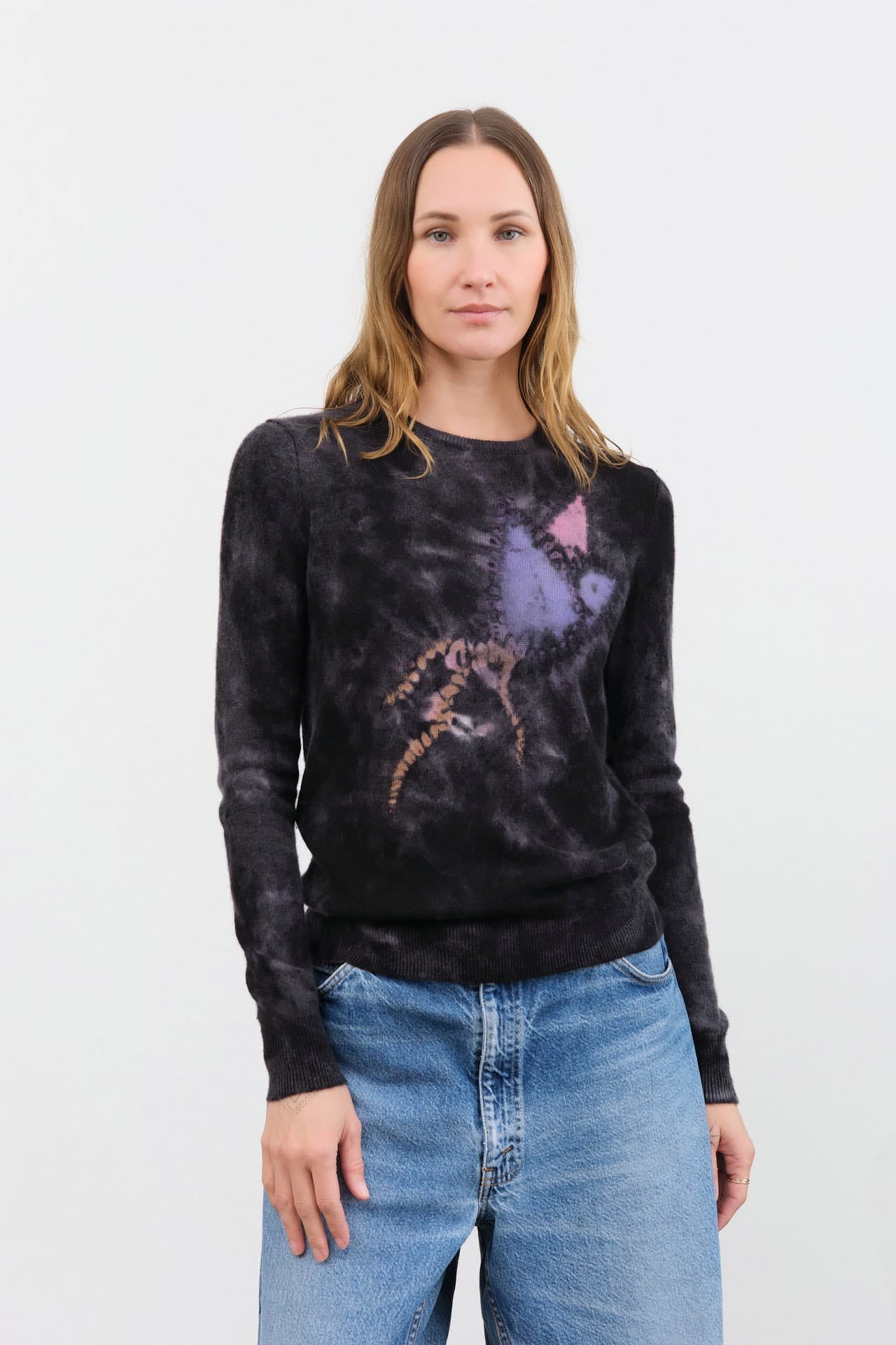 Galadriel Mattei Apparel Womens Sweaters Uprooted Crew Neck Relaxed Sweater