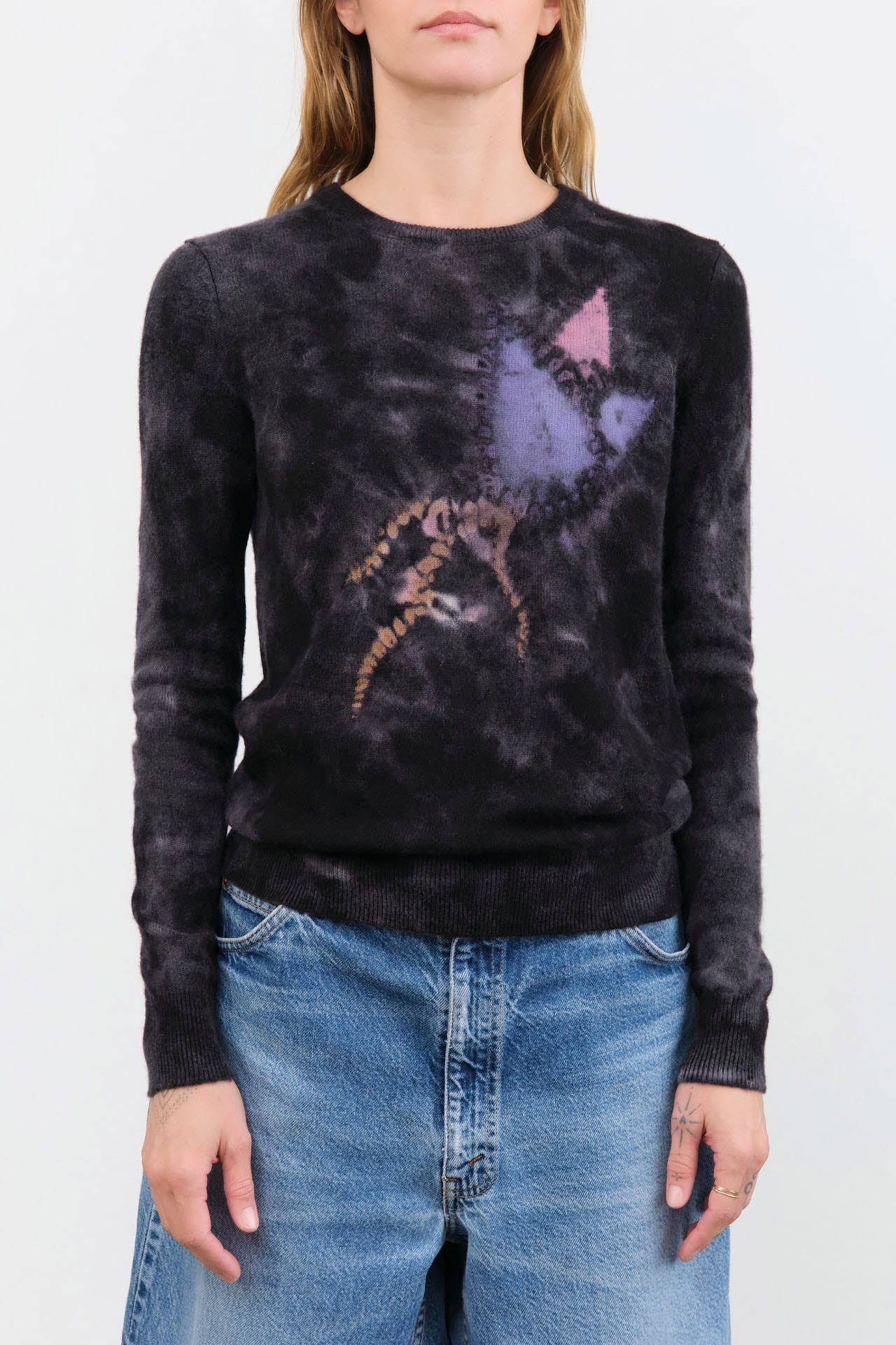 Galadriel Mattei Apparel Womens Sweaters Uprooted Crew Neck Relaxed Sweater