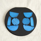 Annie Costello Brown Jewelry Earrings Masha Blue Earrings Blue Patina / 2.5"