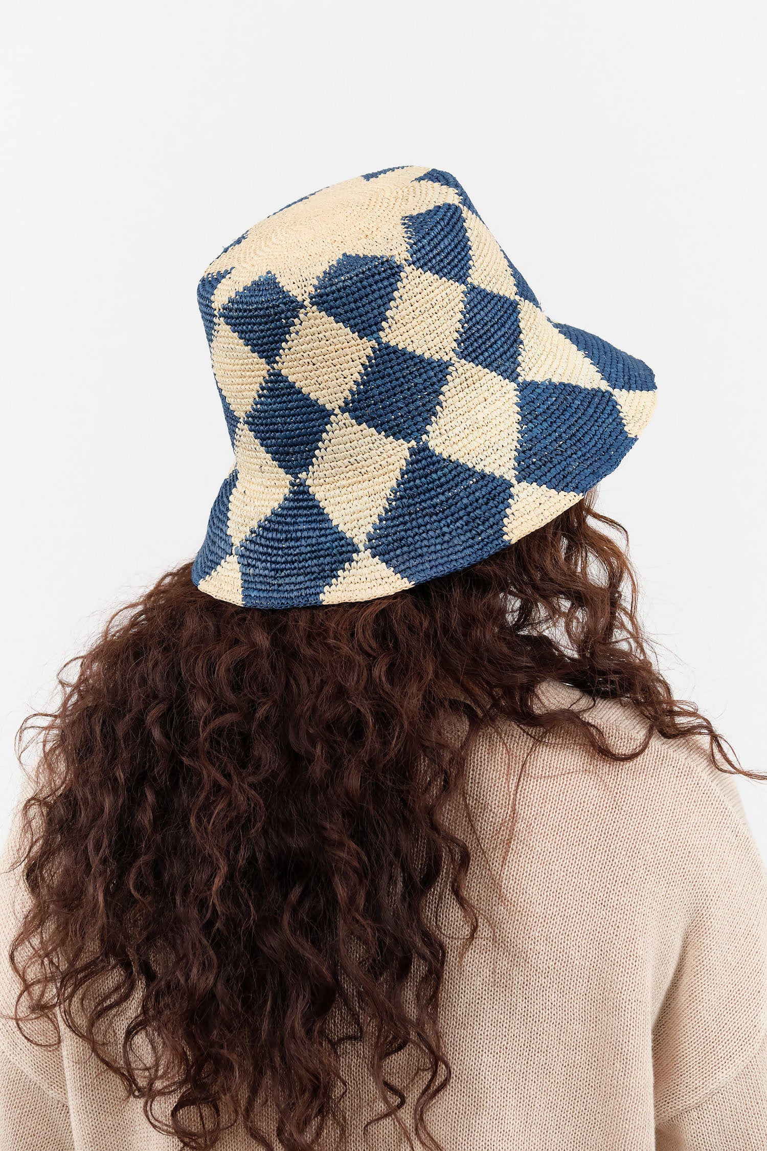 Palm Fibers Grecia Blue Hat by Greenpacha