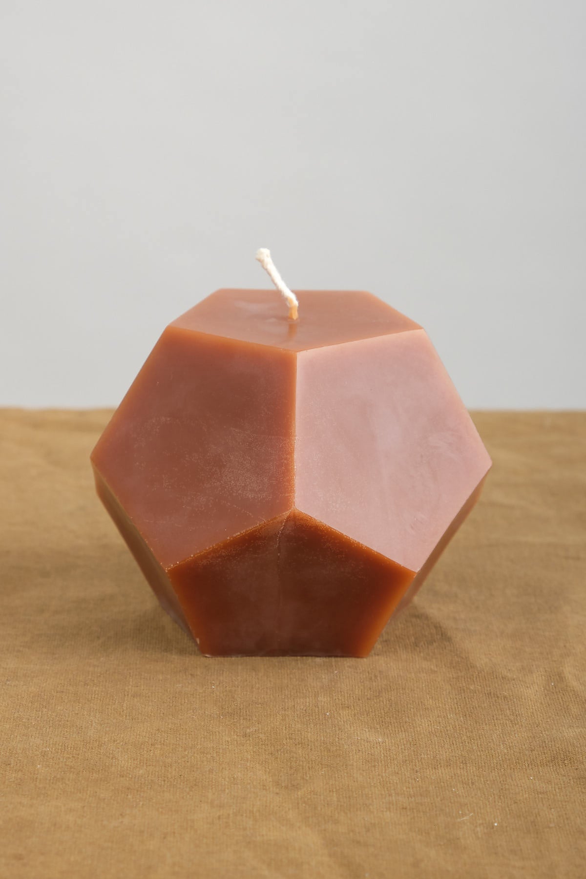 Greentree Dodecahedron Candle in Terra Cotta