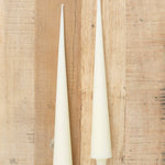 Greentree Home Cone Taper Candles in Cream White