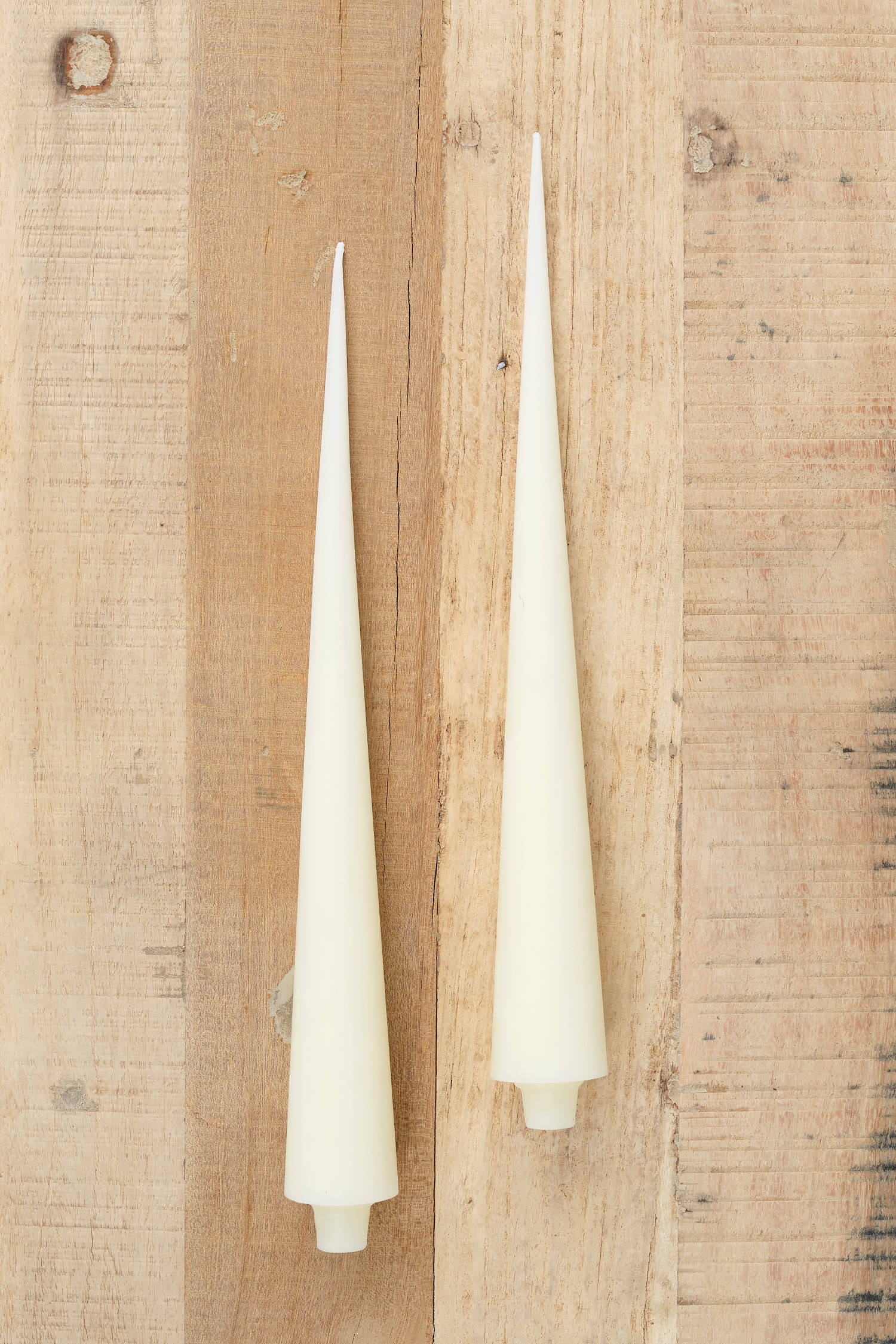 Greentree Home Cone Taper Candles in Cream White