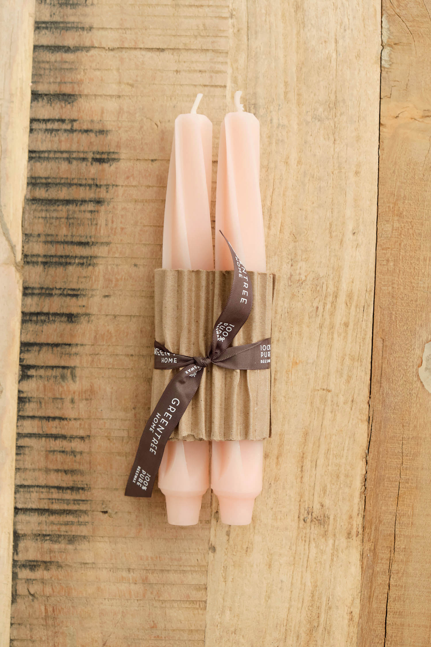 Greentree Home Home Candles Twist Taper Candles Blush