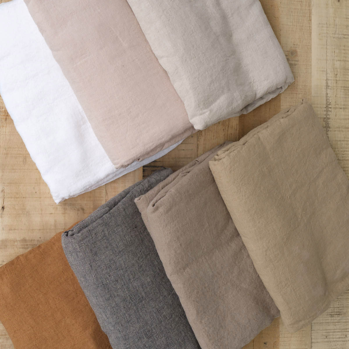 Hale Mercantile Basix Fitted Sheet in Russo Cep Sable Floss Ayrton Tempest Carmel and Nox