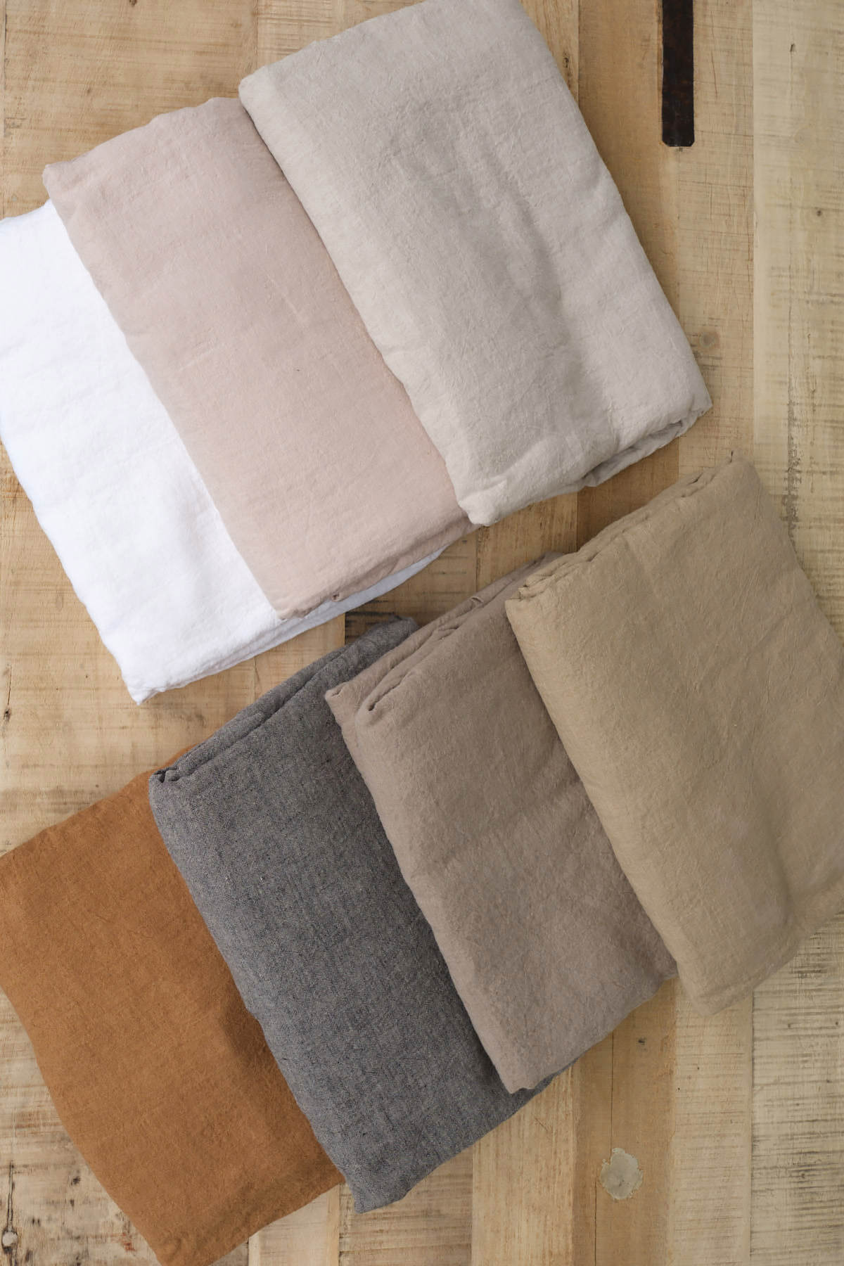 Hale Mercantile Basix Fitted Sheet in Russo Cep Sable Floss Ayrton Tempest Carmel and Nox