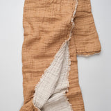 Hale Mercantile Home Throws Crush Double Linen Throw Blanket Russo/Sable / 63" L X 87" W