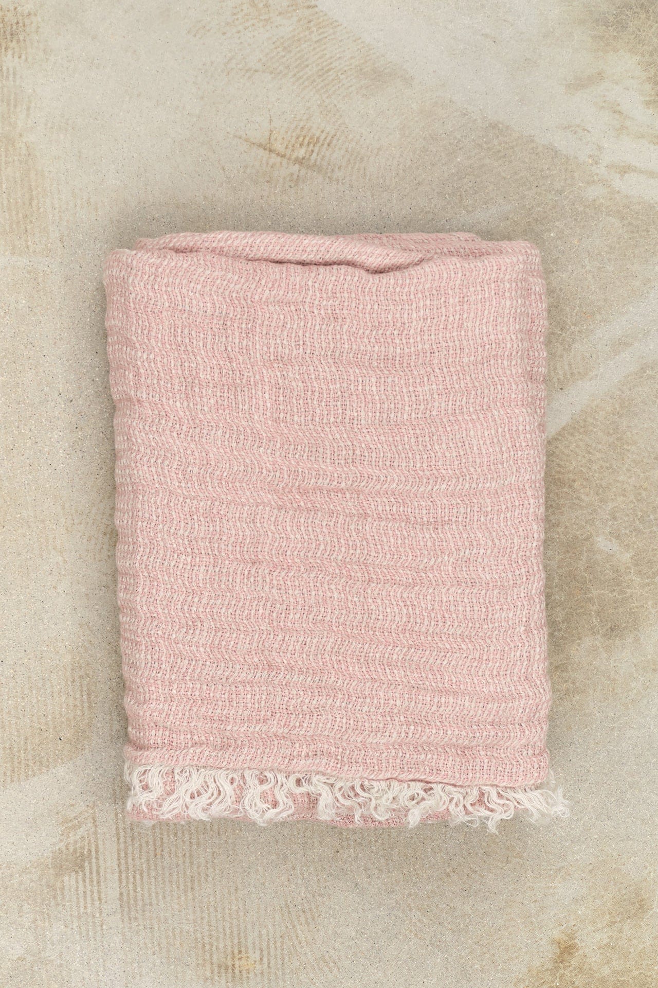 Hale Mercantile Home Bedding Crush Linen Throw Blanket Rosa / 63" L X 83" W