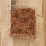 Hale Mercantile Waffle Face Towel in Russo Orange