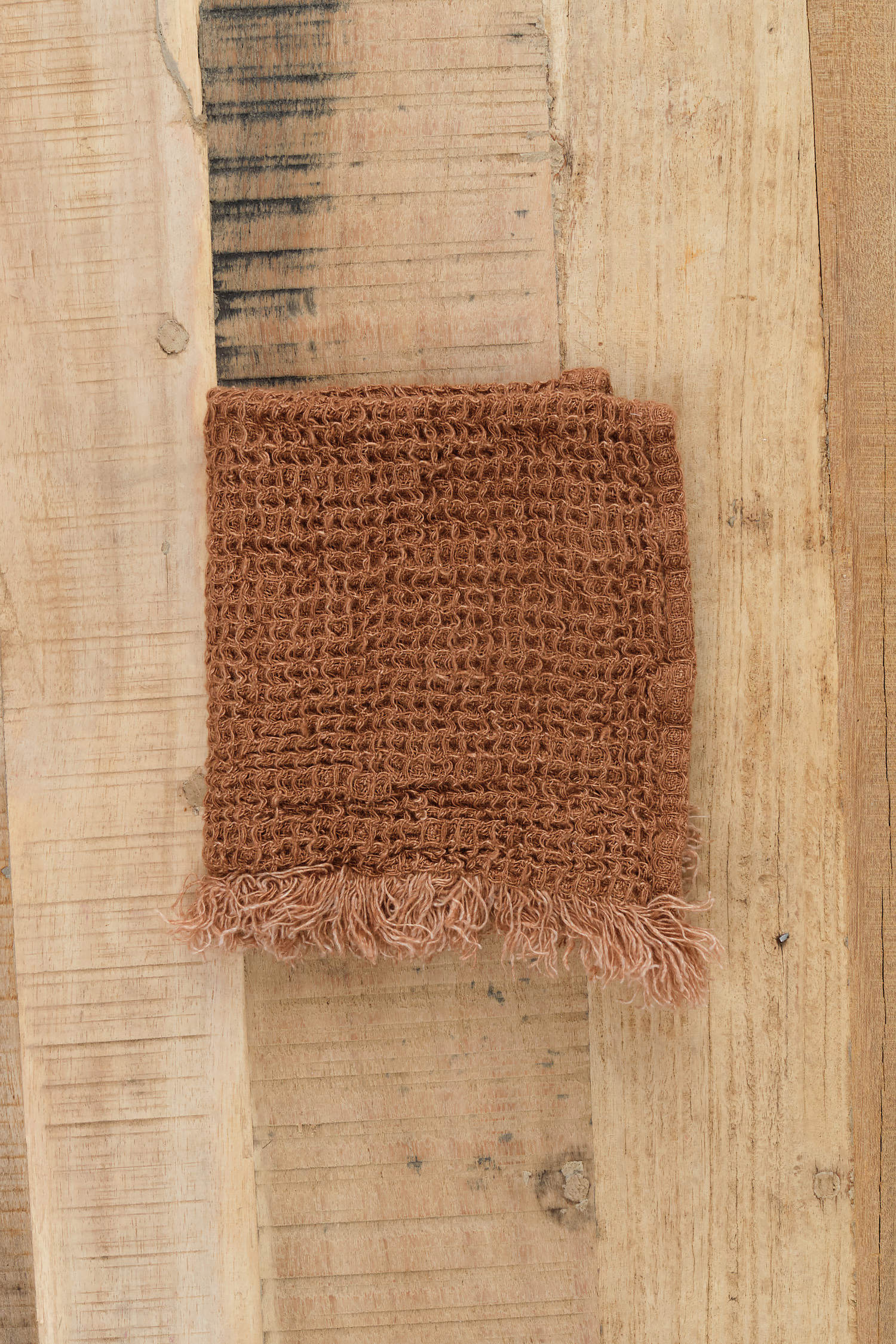 Hale Mercantile Waffle Face Towel in Russo Orange