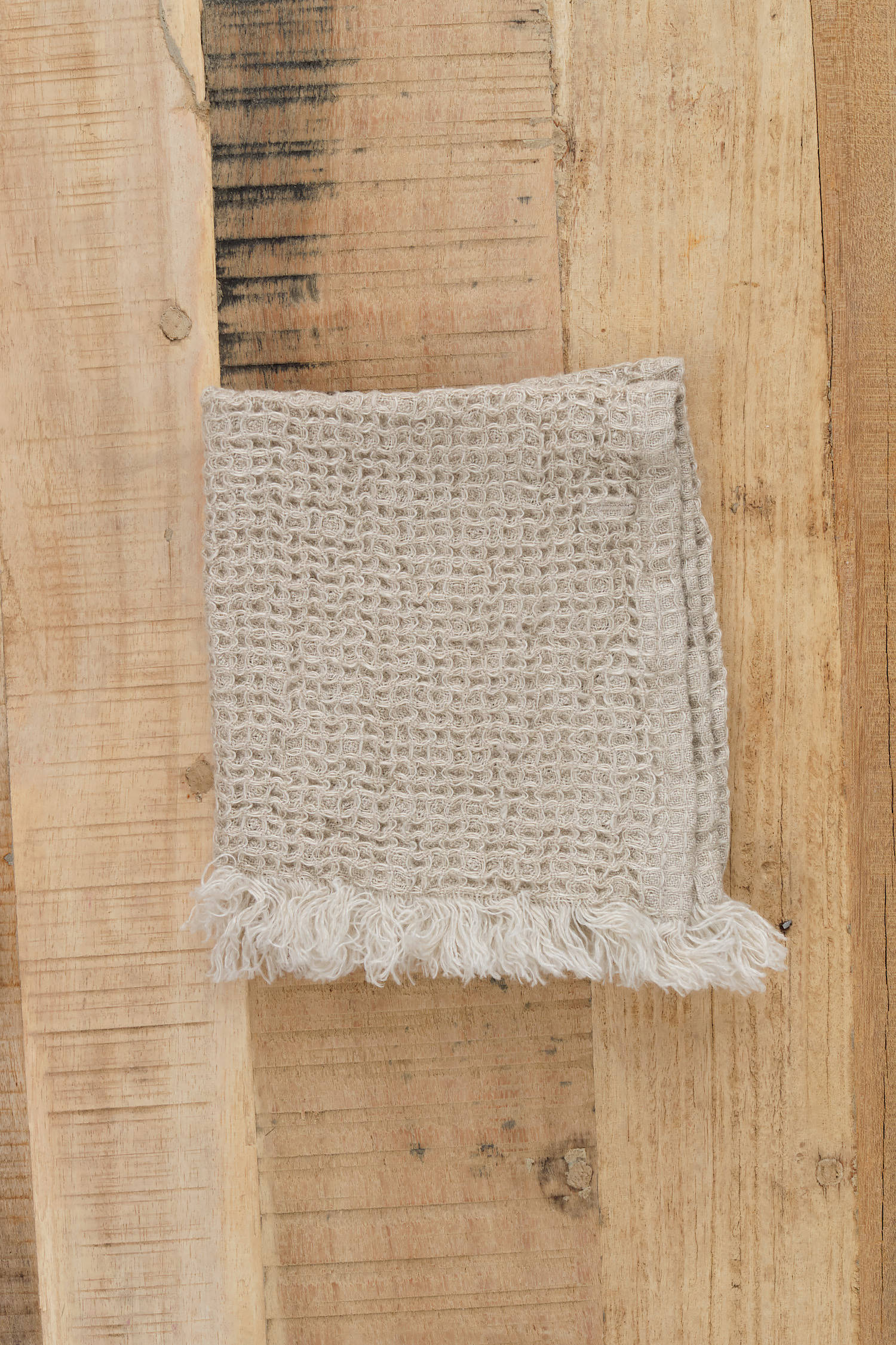 Hale Mercantile Waffle Face Towel in Sable Tan