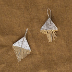 Hannah Keefe Jewelry Earrings Small Confetti Earrings in Brass Brass Chain and Silver Solder / Pair