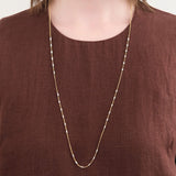Hannah Keefe Jewelry Necklaces Bead Necklace Version #2 Brass Chain and Silver Solder / 26" Chain