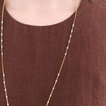 Hannah Keefe Jewelry Necklaces Bead Necklace Version #2 Brass Chain and Silver Solder / 26" Chain
